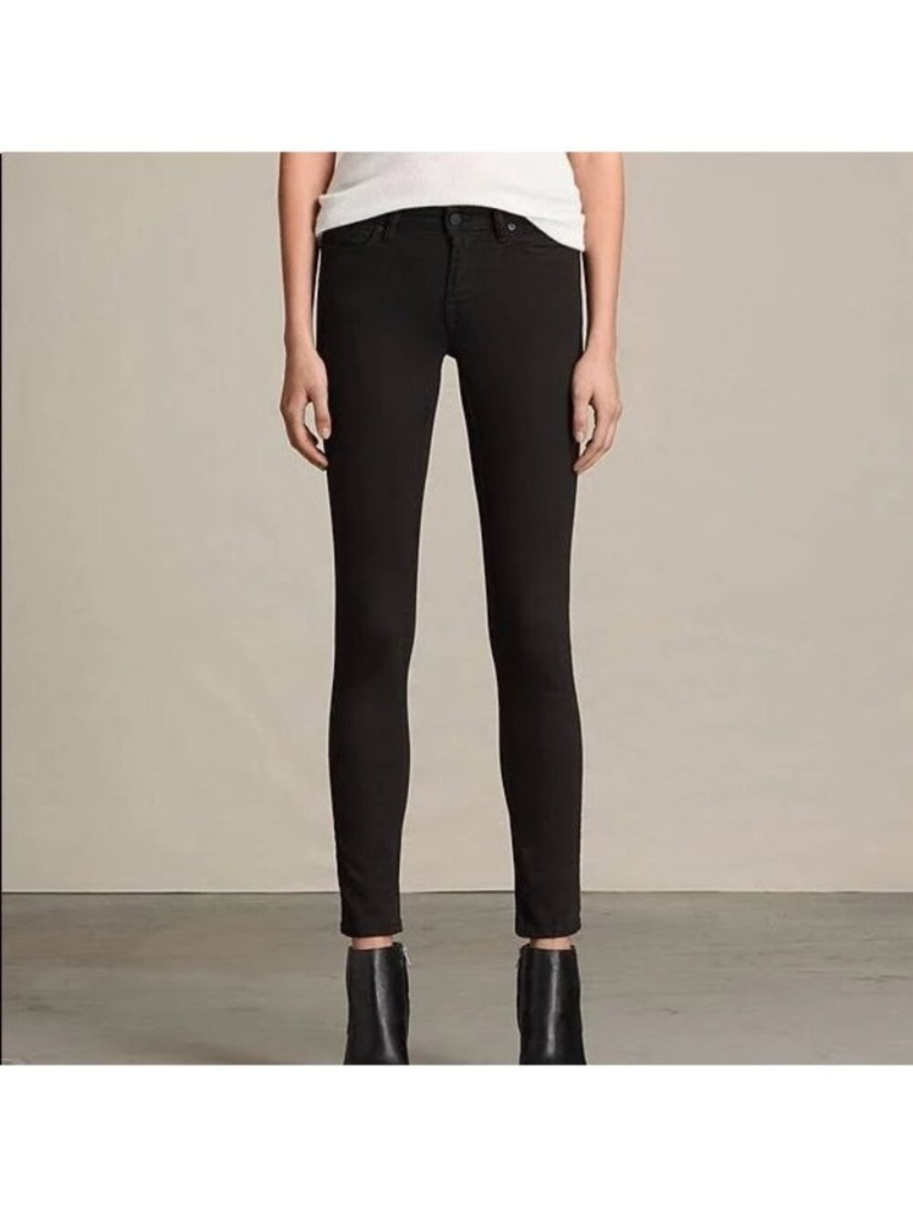 AllSaints Mast Keg Denim Skinny Jeans Size 29